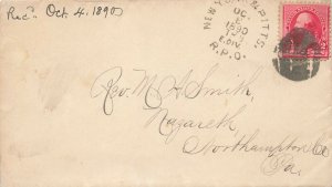 New York & Pittsburgh 1890 R. P. O. Cancel Postcard