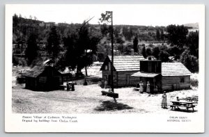 RPPC Pioneer Village At Cashmere Washington Log Buildings c1950s Postcard R22