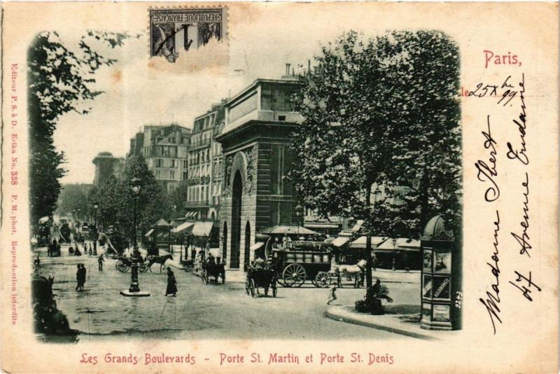 CPA AK PARIS 10e Les Grands Boulevards. Porte St-Martin et St. Denis (562251)