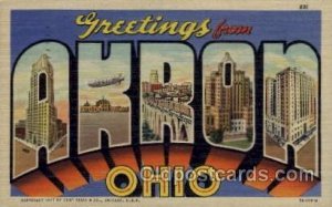 Akron, Ohio Large Letter Town 1948 postal used 1948