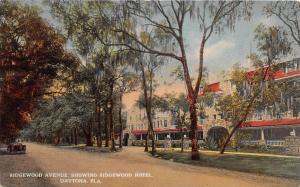 A98/ Daytona Florida Fl Postcard c1910 Ridgewood Avenue Hotel Automobile