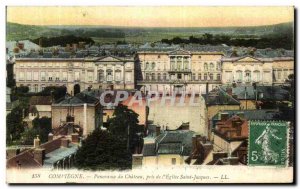 Old Postcard Compiegne Chateau Panorama taken from the Church of Saint Jacques