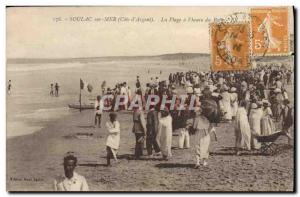 Old Postcard Soulac Sur Mer Beach is the & # 39heure bath