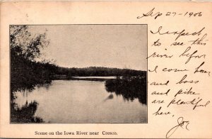 Iowa Scene On The Iowa River Near Cresco 1906