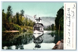 c1905 Steamer Colfax St. Joe River Ferry Spokane Washington WA Vintage Postcard