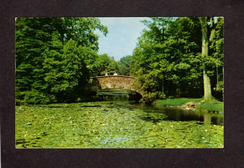 CT Elizabeth Park Lily Pond Pads Hartford Conn Connecticut Postcard