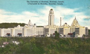 Vintage Postcard The University Of Montreal Northern Slope Mount Royal Canada