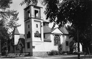 Viroqua Wisconsin Church Of Christ Real Photo Antique Postcard K94799