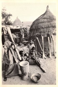 Mud Huts In Nigeria Real Photo Earthscan Postcard