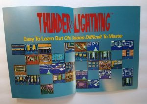 Romstar Thunder & Lightning Arcade FLYER Original Video Game Art Print Sheet '90 