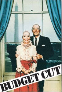 Postcard Art Budget Cut - Ronald and Nancy Regan bald by Alfred Gescheidt