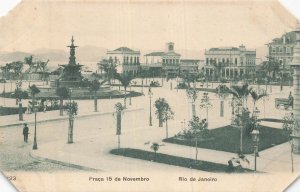 Rio de Janeiro Brazil~Praça 15 de Novembro~1900s Ribeiro Photo Postcard