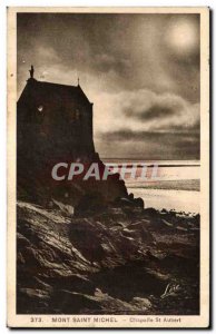 Old Postcard Mont Saint Michel Chapel St Aubert