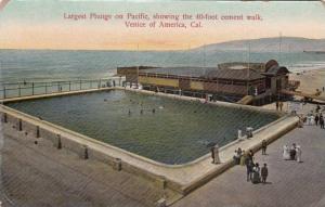 LP09  Venice, California, CA, postcard, Aerial View, Largest