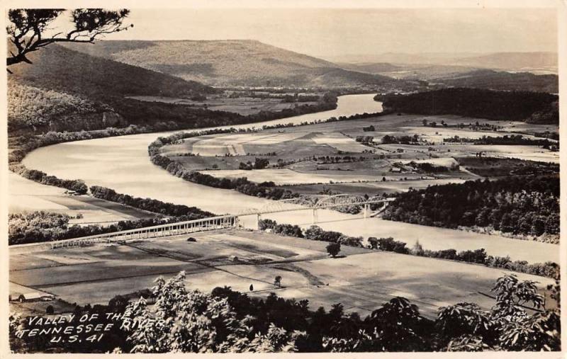 Valley Of The Tennessee River Birdseye View Real Photo Antique Postcard K17795