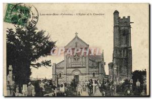 Old Postcard Luc Sur Mer The church and the cemetery