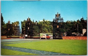 Forest Lawn Memorial Park Glendale California Set of Wrought Iron Gates Postcard