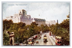 The Embankment Street View London England UNP DB Postcard U24