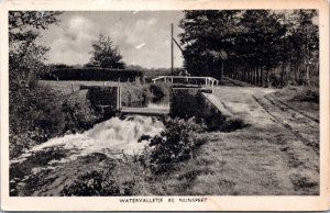 Postcard Netherlands - Waterfall at Nunspeet