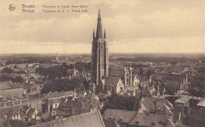 Belgium Bruges Panorama et Eglise Notre Dame