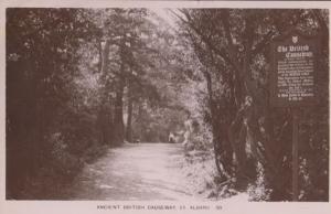 Depression Sign at Ancient British Causeway St Albans Real Photo Postcard