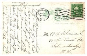 1915 Post Office Building, Erie, PA Postcard