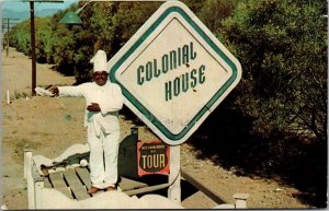 Postcard CA Oxnard California Colonial House Restaurant Bar Interior E14