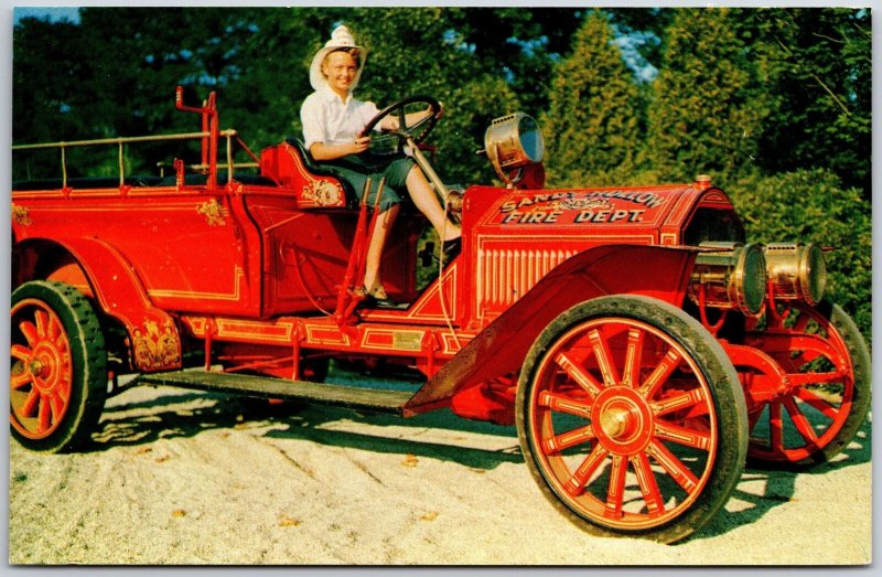American Lafrance Antique Automobile Carnival Cars Auto Museum New York Postcard