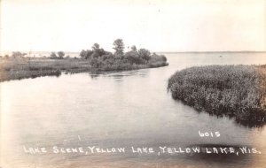 Yellow Lake Wisconsin Lake Scene Real Photo Vintage Postcard AA84376