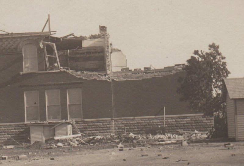 Carleton NEBRASKA RPPC 1908 TORNADO Ruins DESTROYED SCHOOL HOUSE Disaster NE