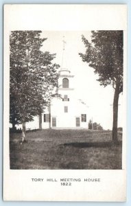 RPPC BUXTON, Maine ME ~ TORY HILL MEETING HOUSE c1910s-20s York County  Postcard