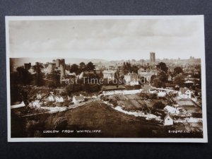 Shropshire: Ludlow from Whitcliffe c1930 RP Postcard - by Valentines No.210400