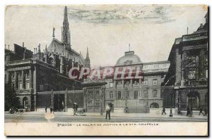 Old Postcard Paris Palais de Justice & Sainte Chapelle