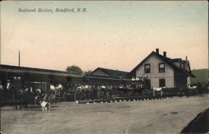 Bradford NH RR Train Station Depot c1910 Postcard