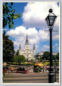 St Louis Cathedral, French Quarter, New Orleans Louisiana, 1990 Chrome Postcard