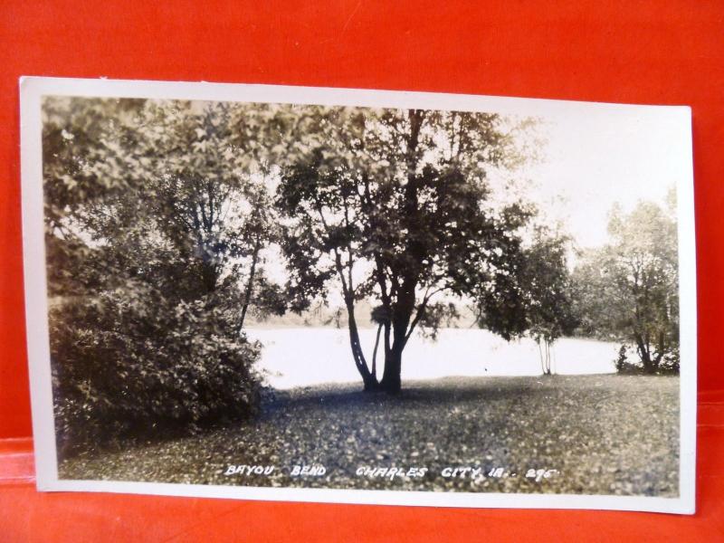 Postcard IA Charles CIty Bayou Bend 1930 RPPC Real Photo