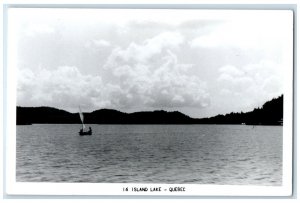 1974 Island Lake Canoe Boat Quebec Canada RPPC Photo Posted Vintage Postcard