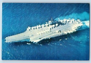 San Diego California CA Postcard USS Constellation CVA-64 Carrier c1960 Vintage