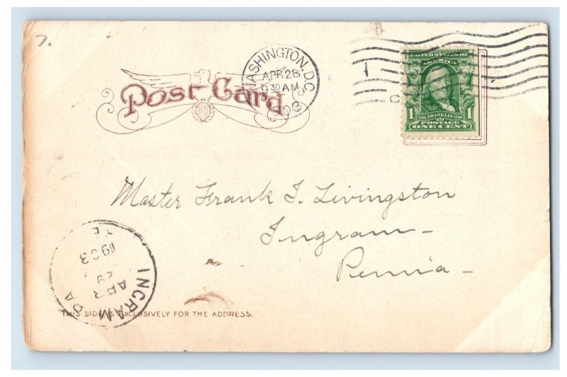 C 1900-06 The Capitol, Washington, D.C. Postcard P155E