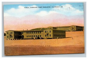Vintage 1940's Military Postcard Marine Barracks Camp Pendleton California