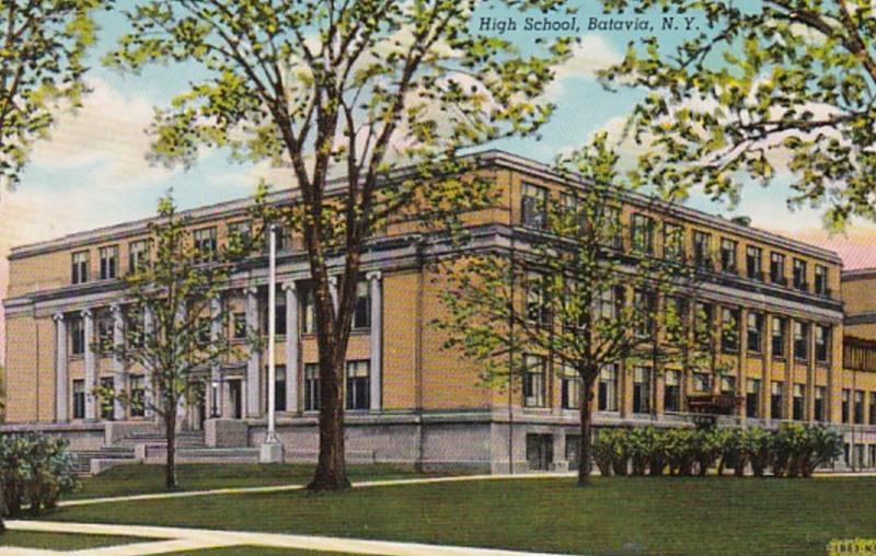 New York Batavia High School 1952 Curteich