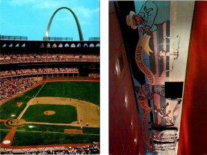 2~Postcards St Louis, MO Missouri BUSCH STADIUM Cardinals Baseball~Gashouse Gang