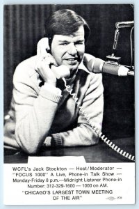 Radio Host JACK STOCKTON of WCFL Chicago Focus 1000 1977 ~ 4x6 Postcard