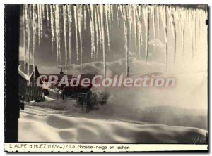 Modern Postcard L'Alpe d'Huez The snow plow in action