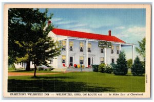 Welshfield Ohio OH Postcard Hamilton Welshfield Inn Exterior View Building c1940