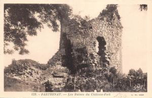 BF4187 parthenay les ruines du chateau fort france