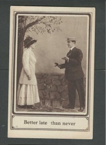 Ca 1912 Romantic Couple Man Meets Woman