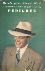 1950s Men's Fashion hat advertising private Mailing undivided Postcard 21+-11752