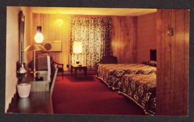 NY Interior Shaheen Motel TUPPER LAKE NEW YORK POSTCARD