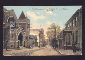 ALTOONA PENNSYLVANIA DOWNTOWN STREET SCENE VINTAGE POSTCARD CLAYSBURG PA.